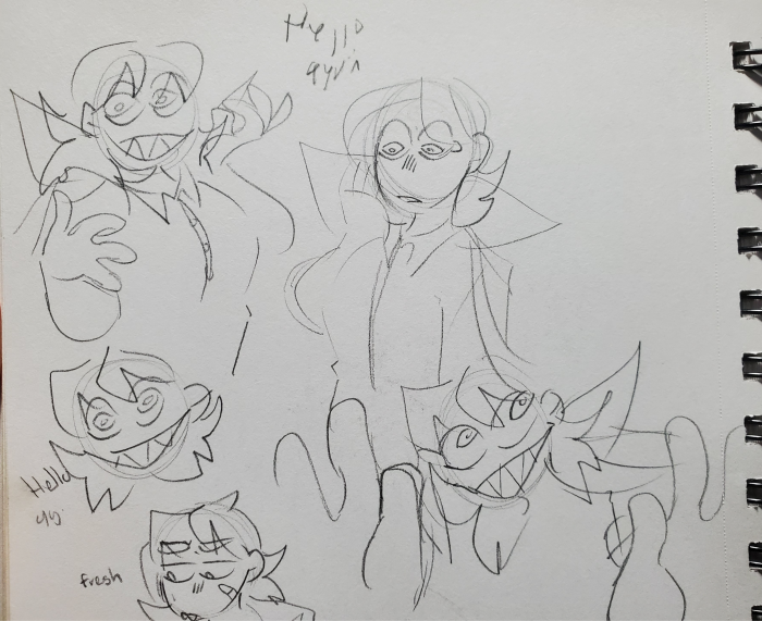 vent doodles, vague shadow in The Boy's image, 2016